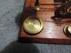 Vintage Brass Balance Scale Made In England W/ Weights Scales photo 3