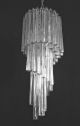 Stunning Rare Very Large Crystal Spiral Chandelier - Murano Mazzega Venini Chandeliers, Fixtures, Sconces photo 1