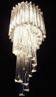 Stunning Rare Very Large Crystal Spiral Chandelier - Murano Mazzega Venini Chandeliers, Fixtures, Sconces photo 5