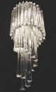 Stunning Rare Very Large Crystal Spiral Chandelier - Murano Mazzega Venini Chandeliers, Fixtures, Sconces photo 6