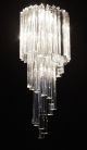 Stunning Rare Very Large Crystal Spiral Chandelier - Murano Mazzega Venini Chandeliers, Fixtures, Sconces photo 8