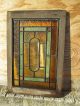 Small Antique Stained Beveled Glass Window 14.  25 X 21.  5 Salvage Pre-1900 photo 7