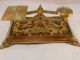 Antique Brass Postal Scale Weights Floral Scroll Victorian 1800s British English Scales photo 3
