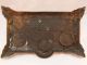 Antique Brass Postal Scale Weights Floral Scroll Victorian 1800s British English Scales photo 4