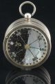 Singer ' S Patent Pocket Compass Barometer Sterling Silver Mop Ireland 19th Cent Barometers photo 6