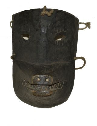 Important Antique Indian Bear Mask Rare Highland Bolivian Rich Patina Tm8269 photo
