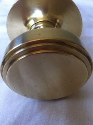 Reclaimed Antique Solid Cast Brass Centre Door Knob/pull With Backplate photo