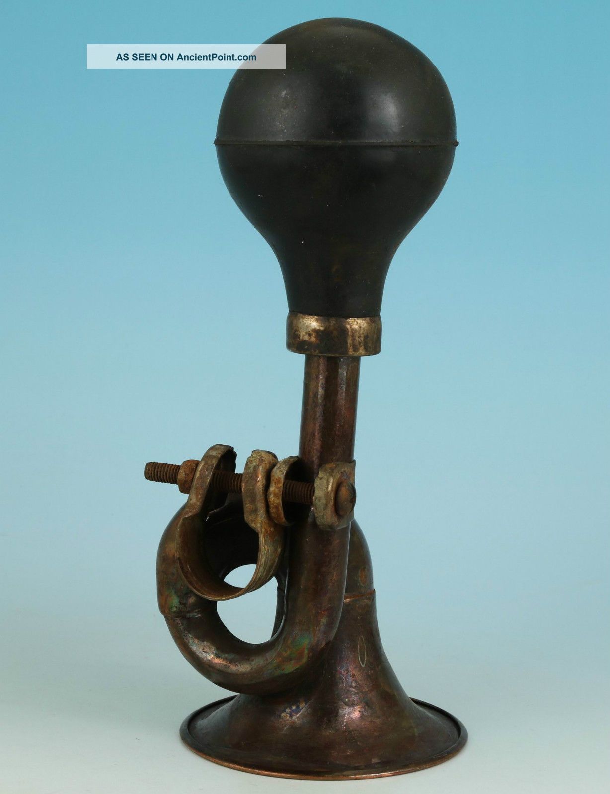 Chinese Old Copper Collectable Handwork Carved Bicycle Horn Decoration Other Chinese photo