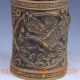 Chinese Brass Hand Carved Brush Pot The Eagle Xuande Mark Other photo 1