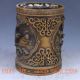 Chinese Brass Hand Carved Brush Pot The Eagle Xuande Mark Other photo 2