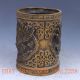 Chinese Brass Hand Carved Brush Pot The Eagle Xuande Mark Other photo 4