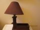 Rustic Wood Trough Pump Lamp With Shade Primitives photo 5