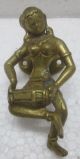 Antique Old Hand Crafted Dancing Lady Styled Brass Door Handle Rich Patina Door Knobs & Handles photo 4