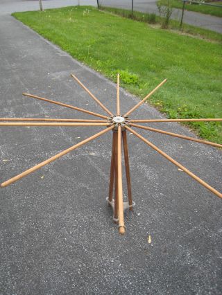 2 Vintage Artmoore Company Wooden Collapsible Clothes Drying Rack Made Wisconsin photo