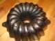 Very Old Big Antique Cast Iron Bundt Pan,  From Germany 3920 G Stamped Other photo 2