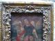 Antique Retablo On Tin,  Archangel Michael W/ Antique Carved Wood Frame Latin American photo 3
