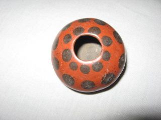 Antique Or Vintage Pottery Bowl Small Orange Black Native Pottery Bowl Vessel photo