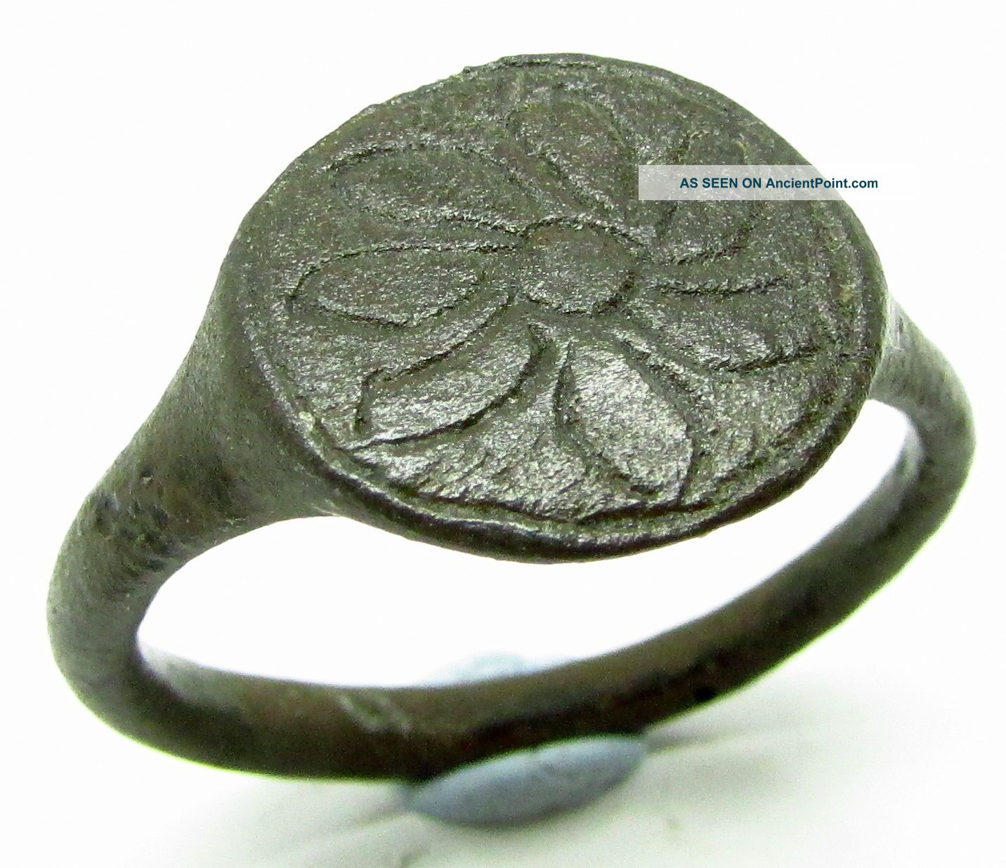 Wearable Tudor Period Bronze Decorated Ring Ad 1600 Incl Y93