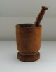 Large Antique Early American Wooden Mortar & Pestle Mortar & Pestles photo 2