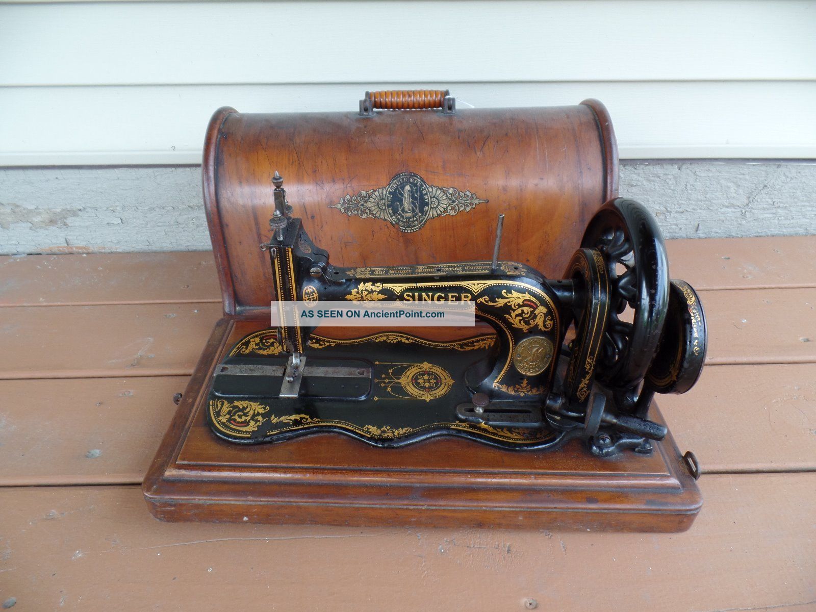 Antique Singer 12k Fiddlebase Hand Crank Sewing Machine C.  1874 - 1885 Sewing Machines photo