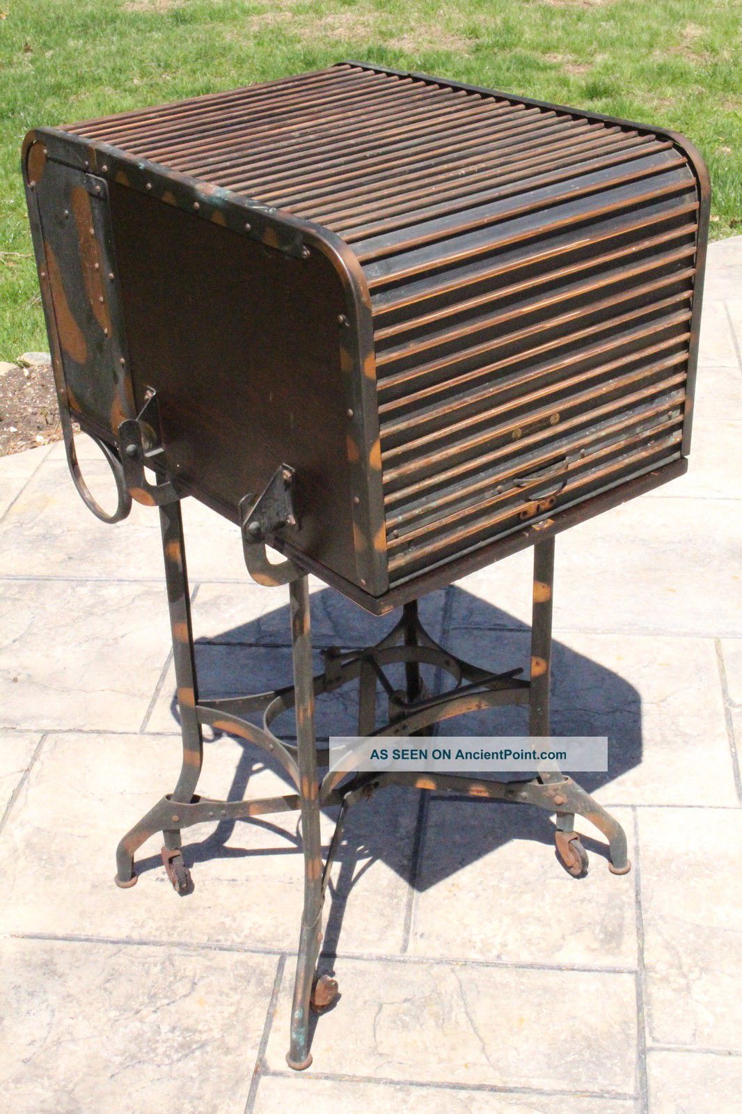 Antique Machine Age Uhl Toledo Arts & Crafts Industrial Typewriter Desk