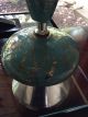 Awesome Vtg Atomic Sputnik Aqua Turquoise Lamp Mid Century Modern Retro Ceramic Mid-Century Modernism photo 3
