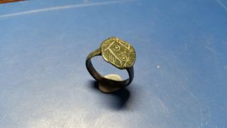 Late Roman Or Medieval Bronze Ring photo