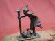 Interesting Bronze Statue Of A Shaman,  Figure With Bird Ashanti People In Ghana. Sculptures & Statues photo 2