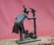 Interesting Bronze Statue Of A Shaman,  Figure With Bird Ashanti People In Ghana. Sculptures & Statues photo 3