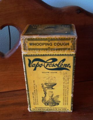 Vapo Cresolene/kerosene Oil Sick Lamp Box - Box Only - Medical Advertising photo