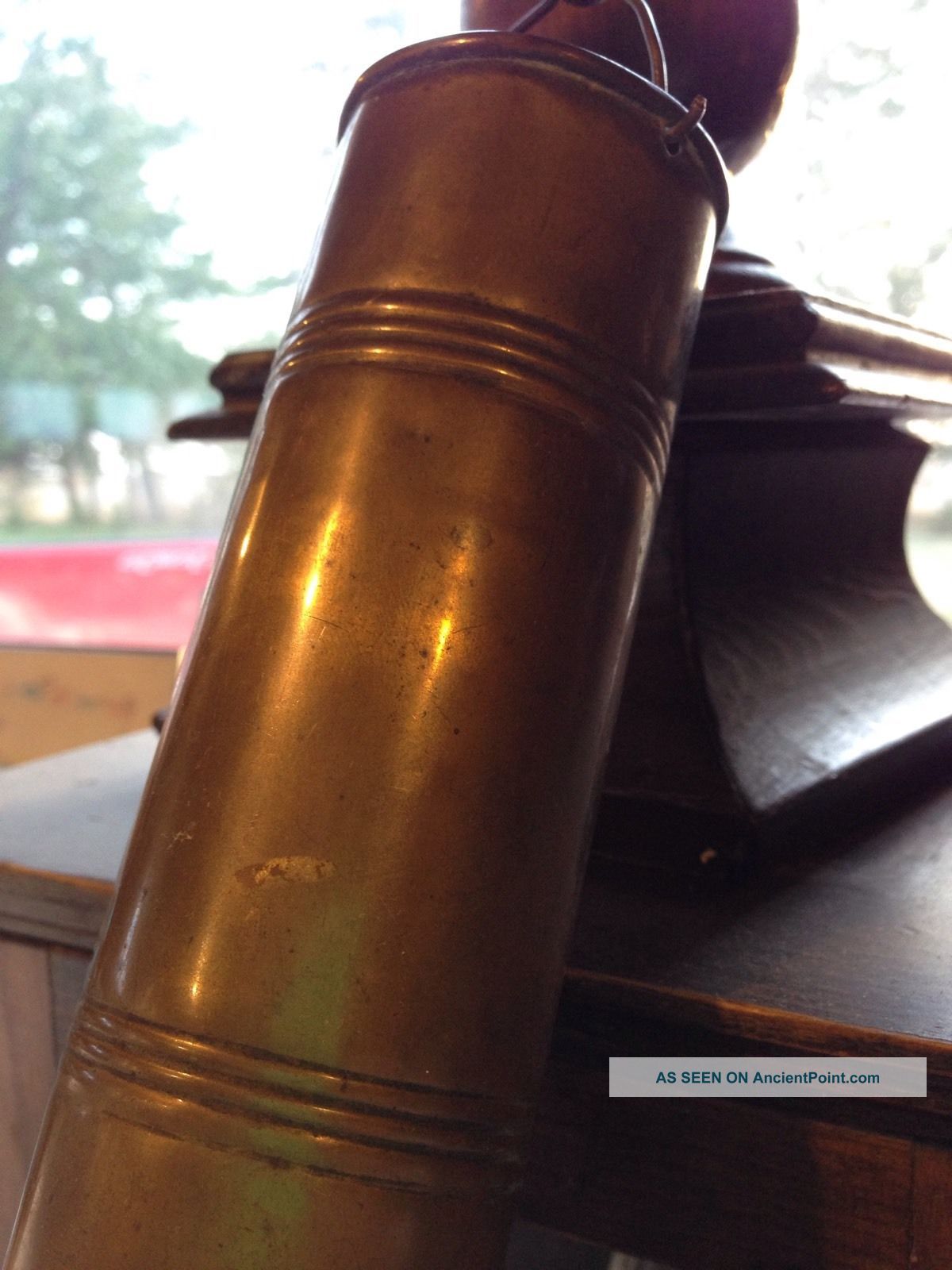 Vtg Brass Eagle 24 Spring Scale & Liquid Cup Semi - Solid With Hanger Scales photo