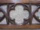 Gothic Oak Joliet Church Panel Victorian Fretwork Mirror Stained Glass Frame Other photo 1