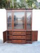 Large Two - Part Flame Mahogany Glass - Front China Cabinet / Display Closet 6441 1900-1950 photo 4