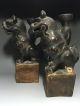 Pair Chinese Antique Porcelain Pottery Lion Foo Dogs 16/17 Century Ming Dynasty Other photo 3