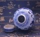 Circular Old China Porcelain Blue And White Porcelain Vase Covered Jar 9155 Vases photo 1