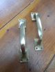 Reclaimed Pair Brass Bow/pull Door Handles Door Knobs & Handles photo 1