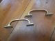 Reclaimed Pair Brass Bow/pull Door Handles Door Knobs & Handles photo 4