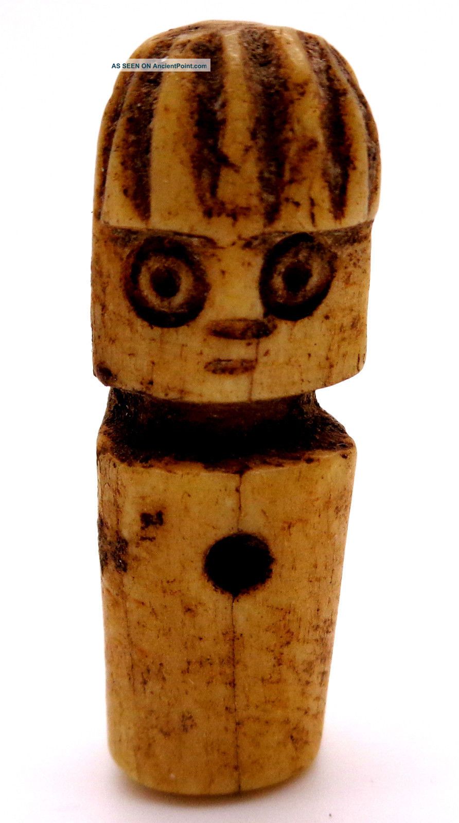 Scarce Egyptian Bone Composition Anthromorphic Amulet Circa 600 - 300 Bc Vf Egyptian photo