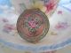 Divine French Antique Guilloche Enamel Roses Pill/patch/snuff Box Other photo 1