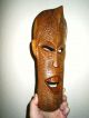 Interesting Vintage African Carved Light - Wood Wall - Mask Other photo 1