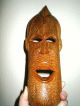 Interesting Vintage African Carved Light - Wood Wall - Mask Other photo 3