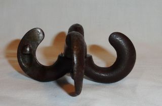 Antique Old Uncommon Iron Figure Eight Rope Chain Connector Anchor Logo Nautical photo