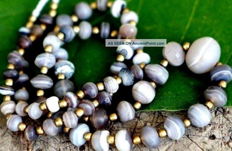 Top Authenthentic Sulemani Type Ancient Agate Beads 2000 Yrs Necklace Near Eastern photo