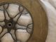 Early 1900 ' S Industrial Style / Steampunk Wood & Ornate Cast Aluminum Wheel 2 Other photo 4
