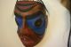 Antique Northwest Coast Cedar Wood Mask Paint Old Native American Native American photo 4