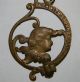 Antique Brass Beckwith ' S Round Oak Stove Finial Pediment Decoration Stoves photo 2