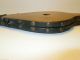 Vtg Carved Hardwood Fireplace Bellows Black Leather W/brass Brads Studs Wooden Hearth Ware photo 6