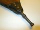Vtg Carved Hardwood Fireplace Bellows Black Leather W/brass Brads Studs Wooden Hearth Ware photo 7