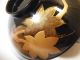 【慶】 Japanese Wooden Gold Lacquer Bowl / Maple (em4) Bowls photo 3