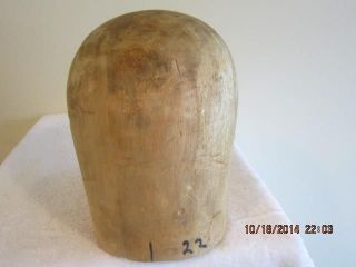 Vintage Balsa Round Crown /millinery Wood Hat Making Block/form/mold/brim photo